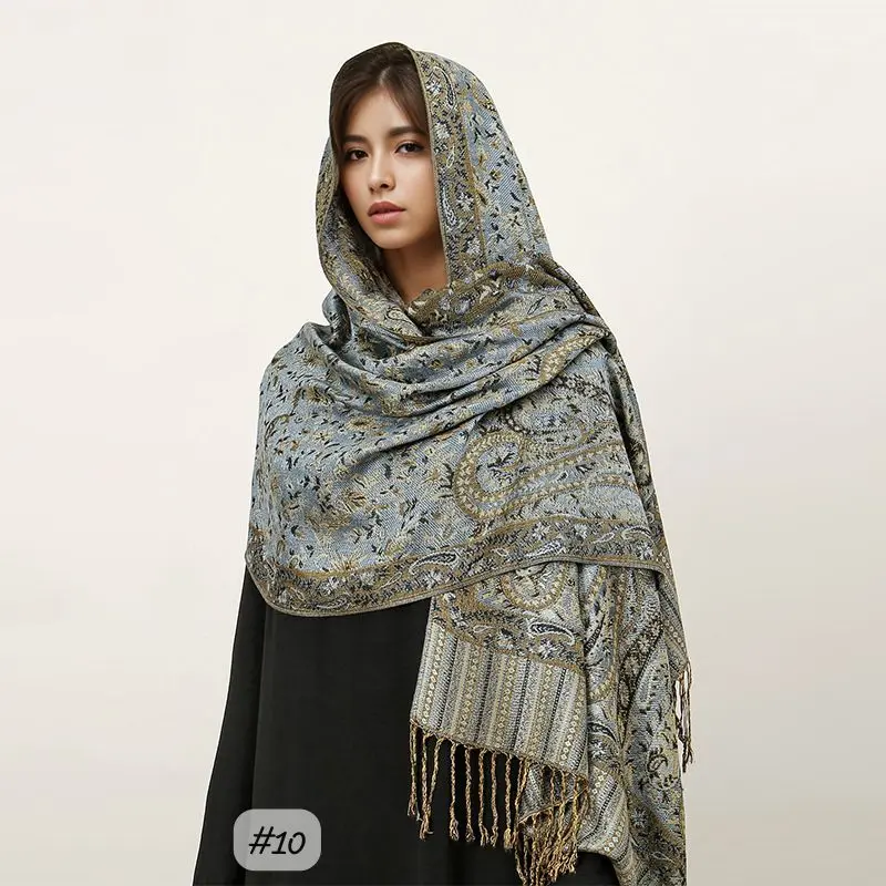 JPS10 - Jacquard Pashmina Scarf - 10