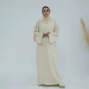 Cozy Knit Abaya Sweater - Apricot - LR912