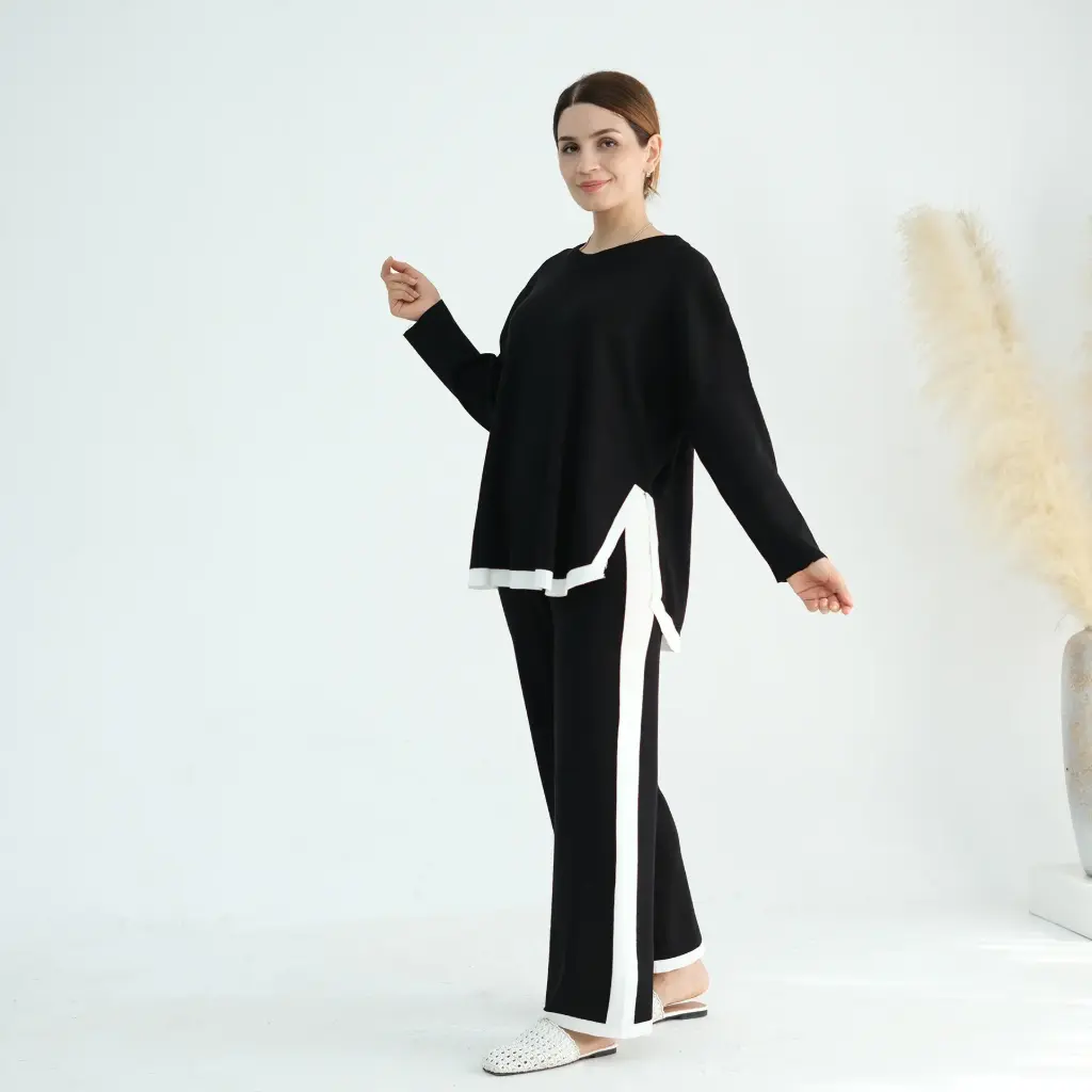 Modish Layers Coordset - 🌿 Black | LR868  
