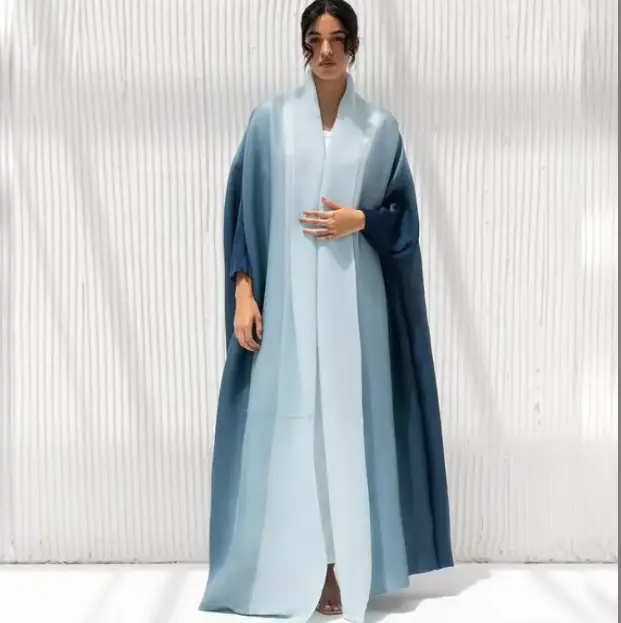 Ombre Pleated Abaya Collection - Blue (LR960)