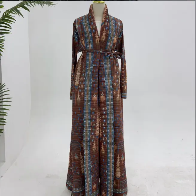 Elysian Pleated Abaya – LR987 Mocha Sky