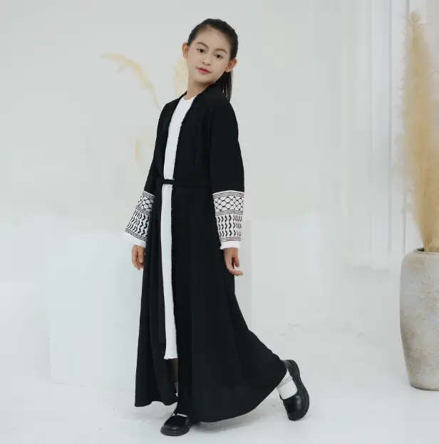 Little Keffiyeh Abaya - Black (LR782)
