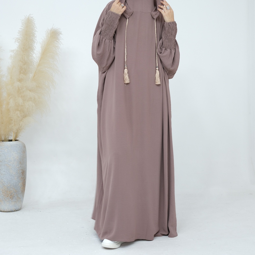 Hooded Elegance Abaya - Taro Edition