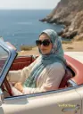 Mint Whisper Printed Hijab - CP7