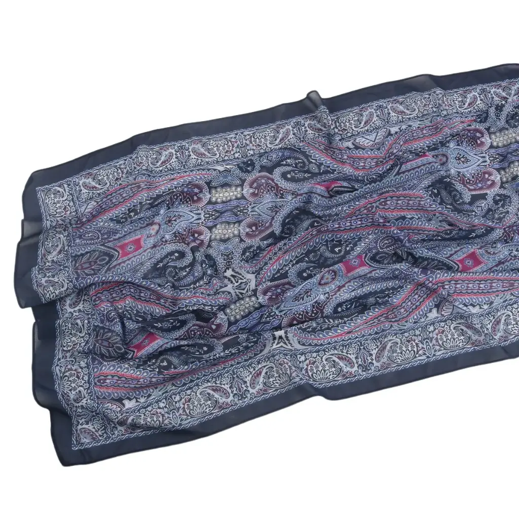 Midnight Bloom Printed Hijab - CP29