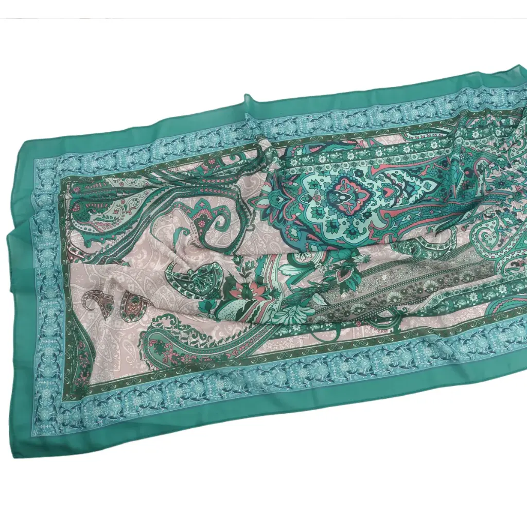 Emerald Breeze Printed Hijab - CP34