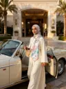 Blush Mist Printed Hijab - CW4