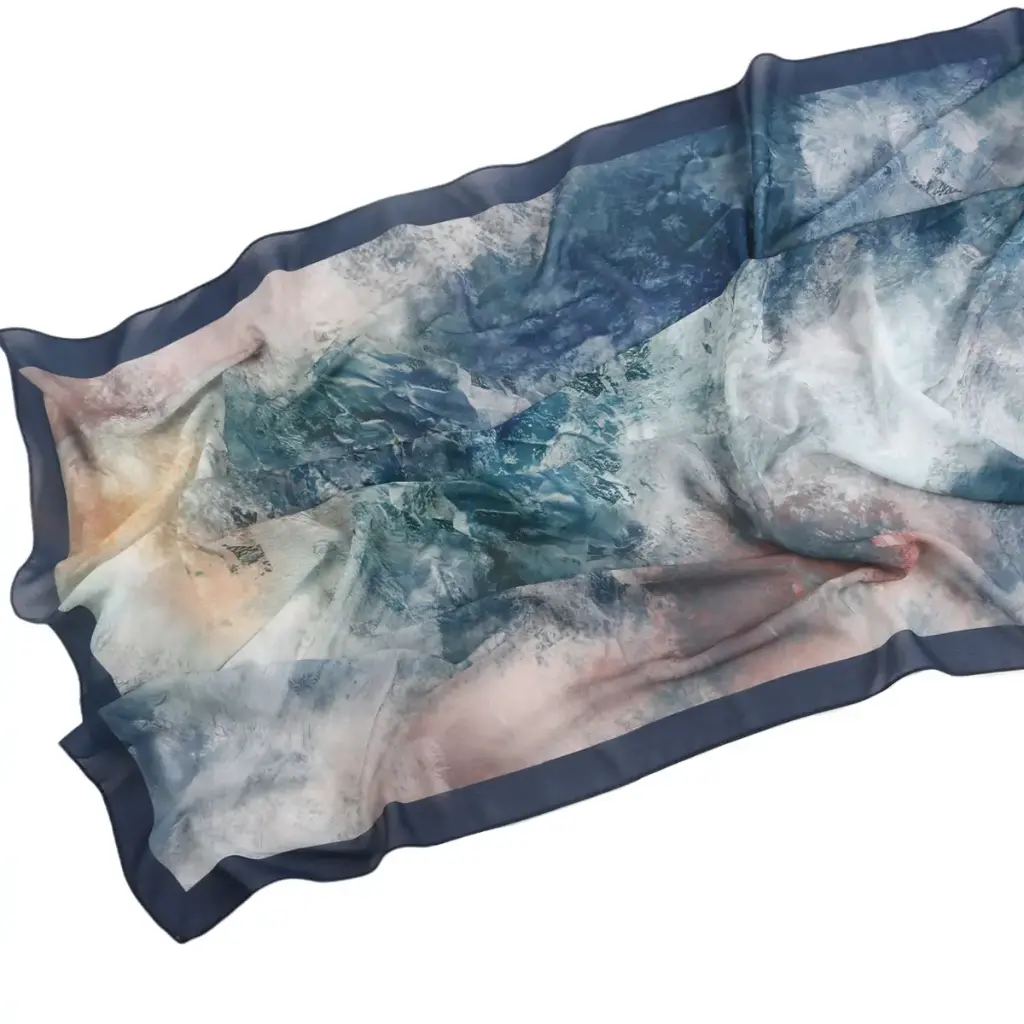 [CW20] Blue Reverie Printed Hijab - CW20