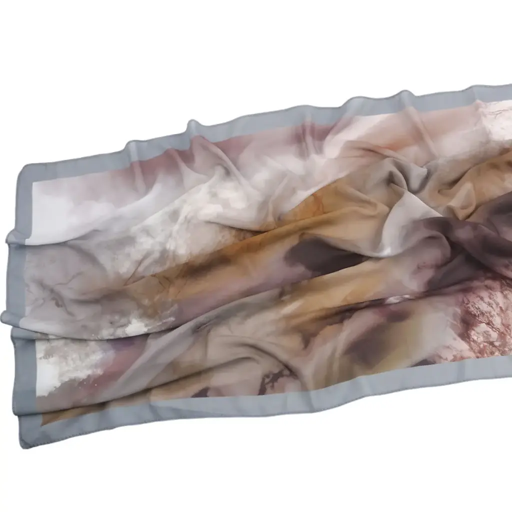 Caramel Mist Printed Hijab - CW59