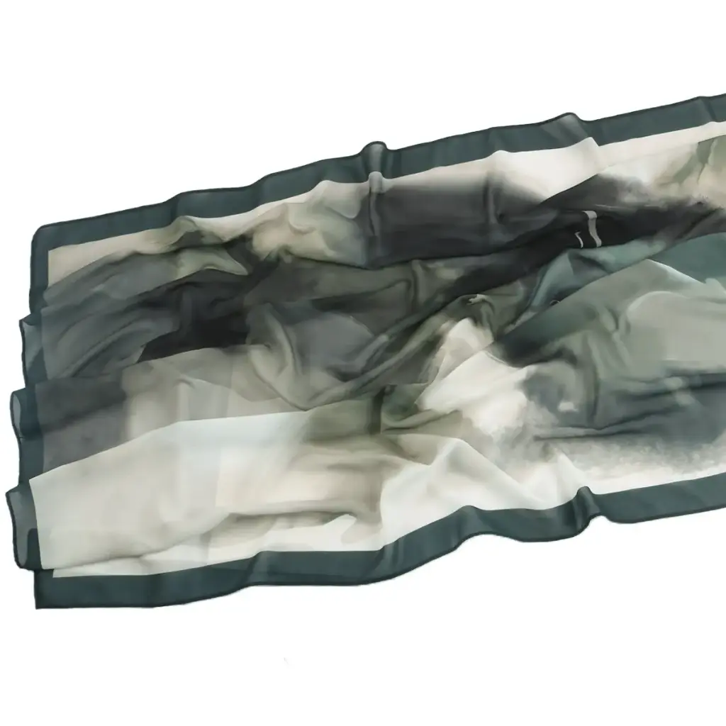 Verdant Shadow Printed Hijab - CW68