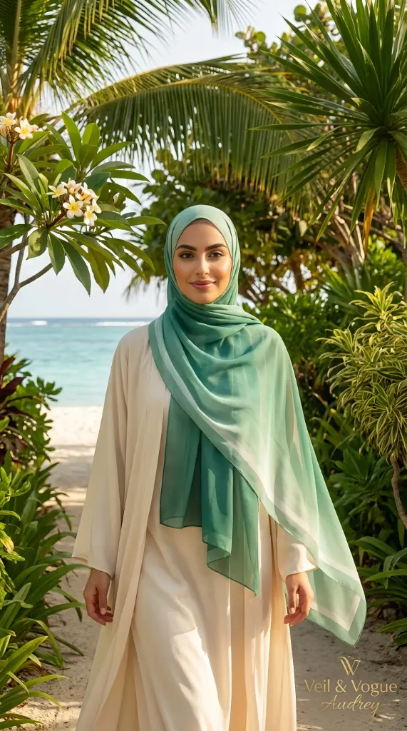 Minted Marble Printed Hijab - CG22