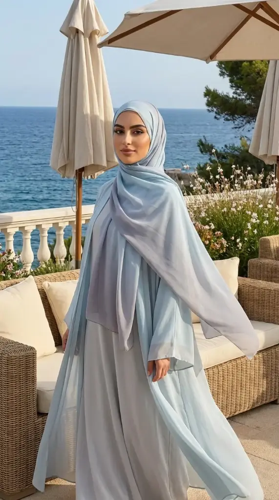 Cloud Printed Hijab - CG26