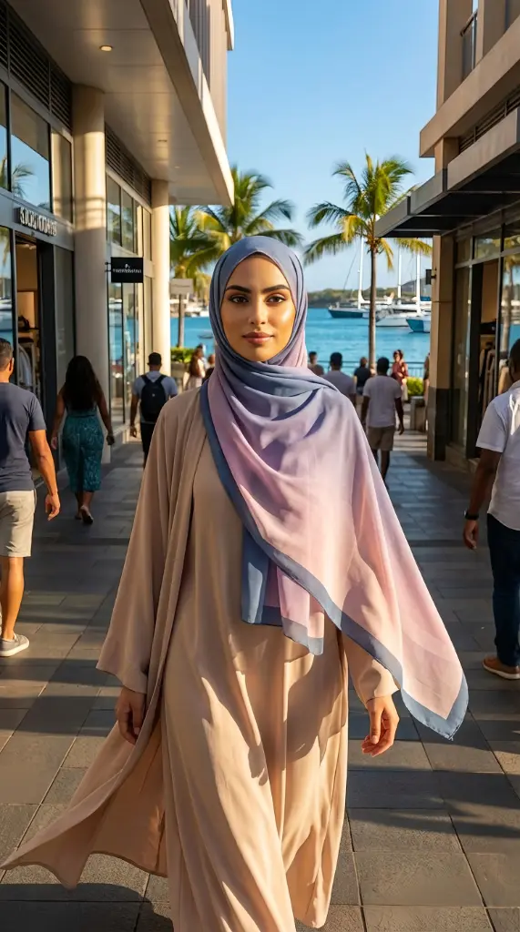 Blush Breeze Printed Hijab - CG50