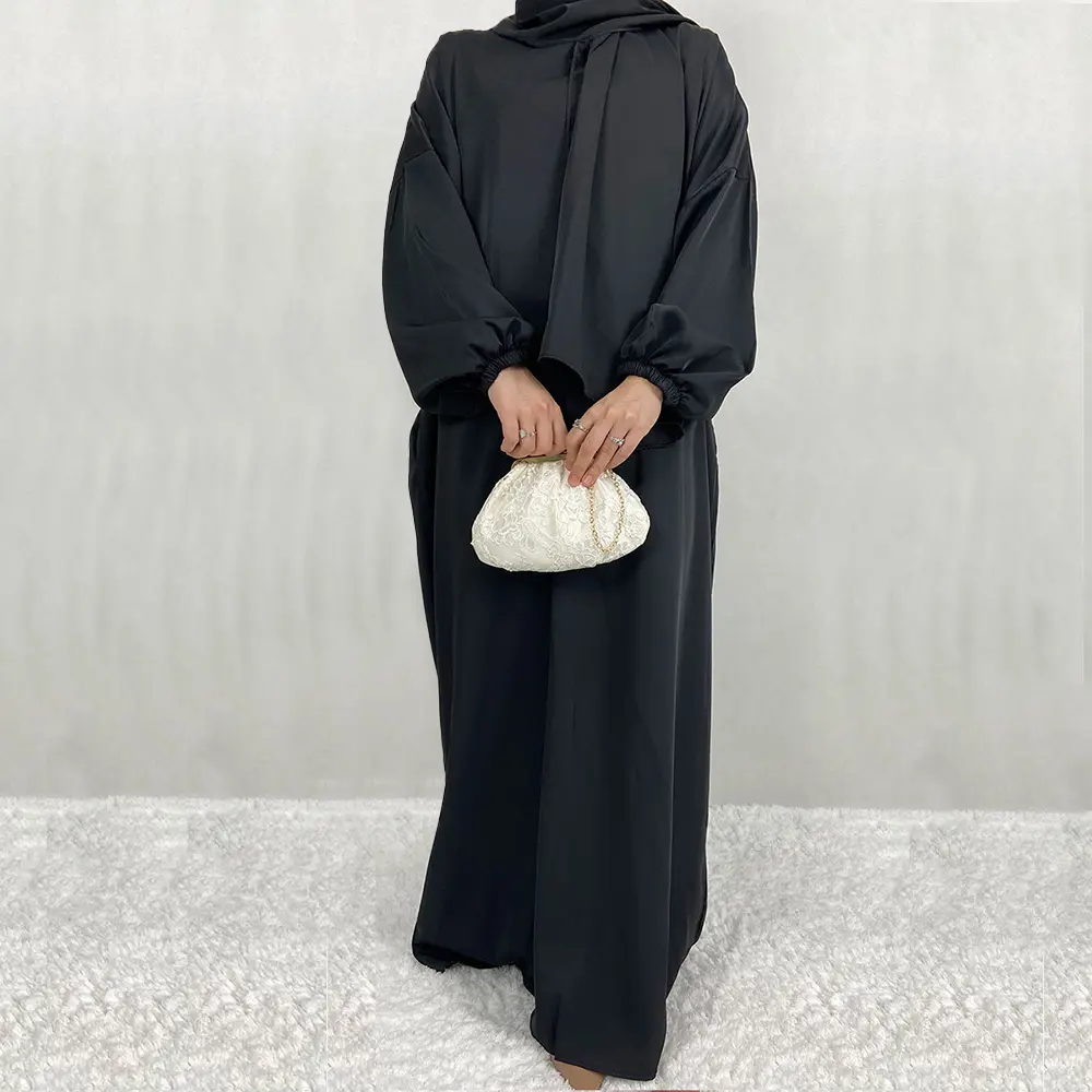 The Cloud Nida Hooded Abaya -REF2057- Black