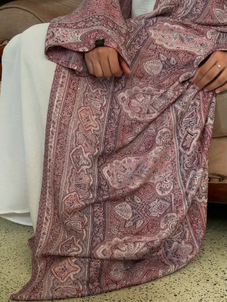 [Pashmina Abaya 01 Pink] Zar-e-Rose Kashmiri Abaya