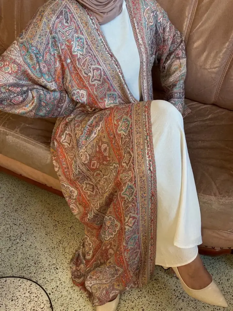 [Pashmina Abaya Orange Purple] Sunset Earth Pashmina Abaya 