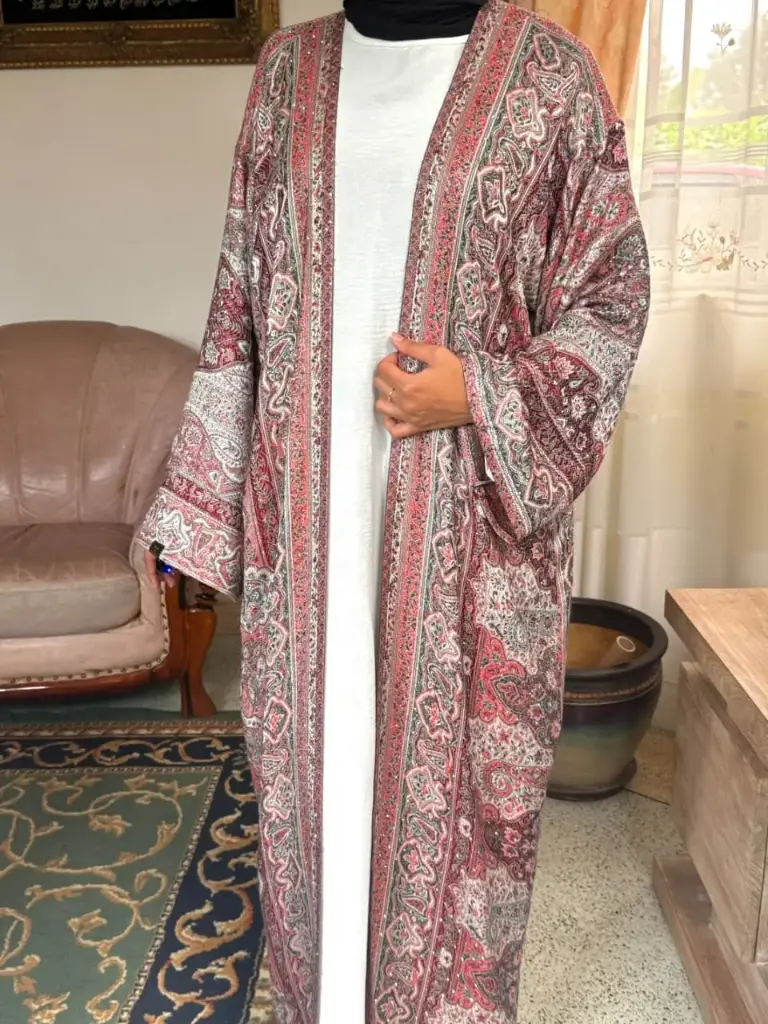 Crimson Mirage Pashmina Abaya