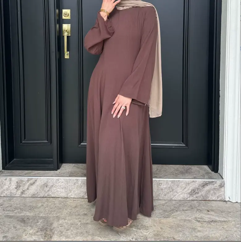 Aura Line Abaya - Umber Whisper (LR941)