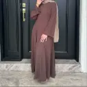 Aura Line Abaya - Umber Whisper (LR941)