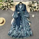 Paisley Reverie Dress - Azure