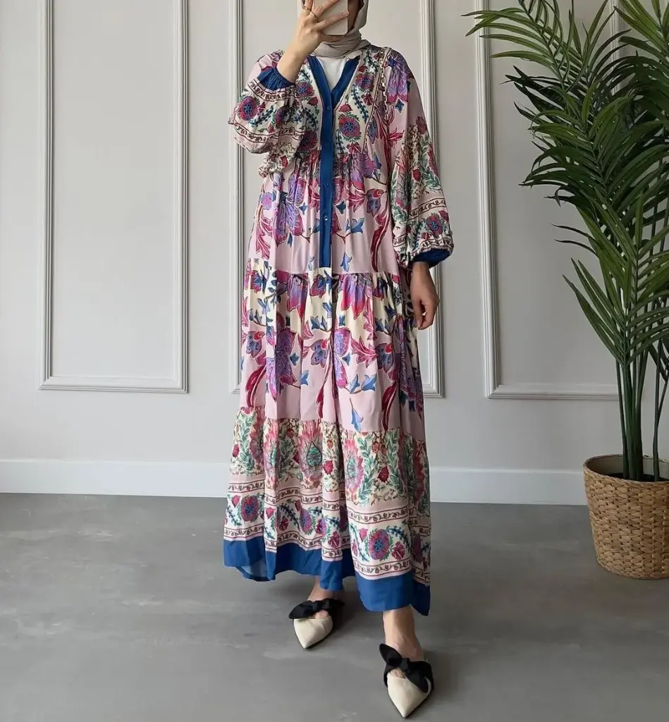 Petal Drift Dress - Blush Meadow