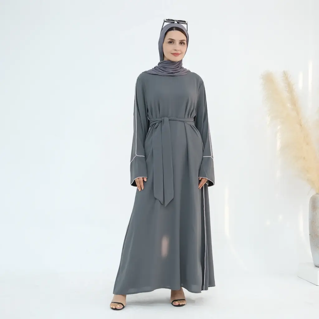 Elevé Abaya - Pearl Grey