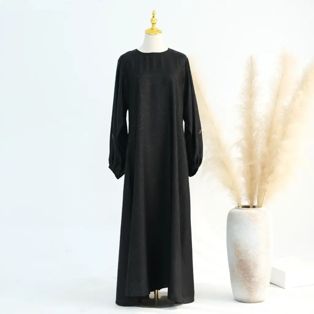 Zephyr Vein Abaya - Obsidian Flow (S)