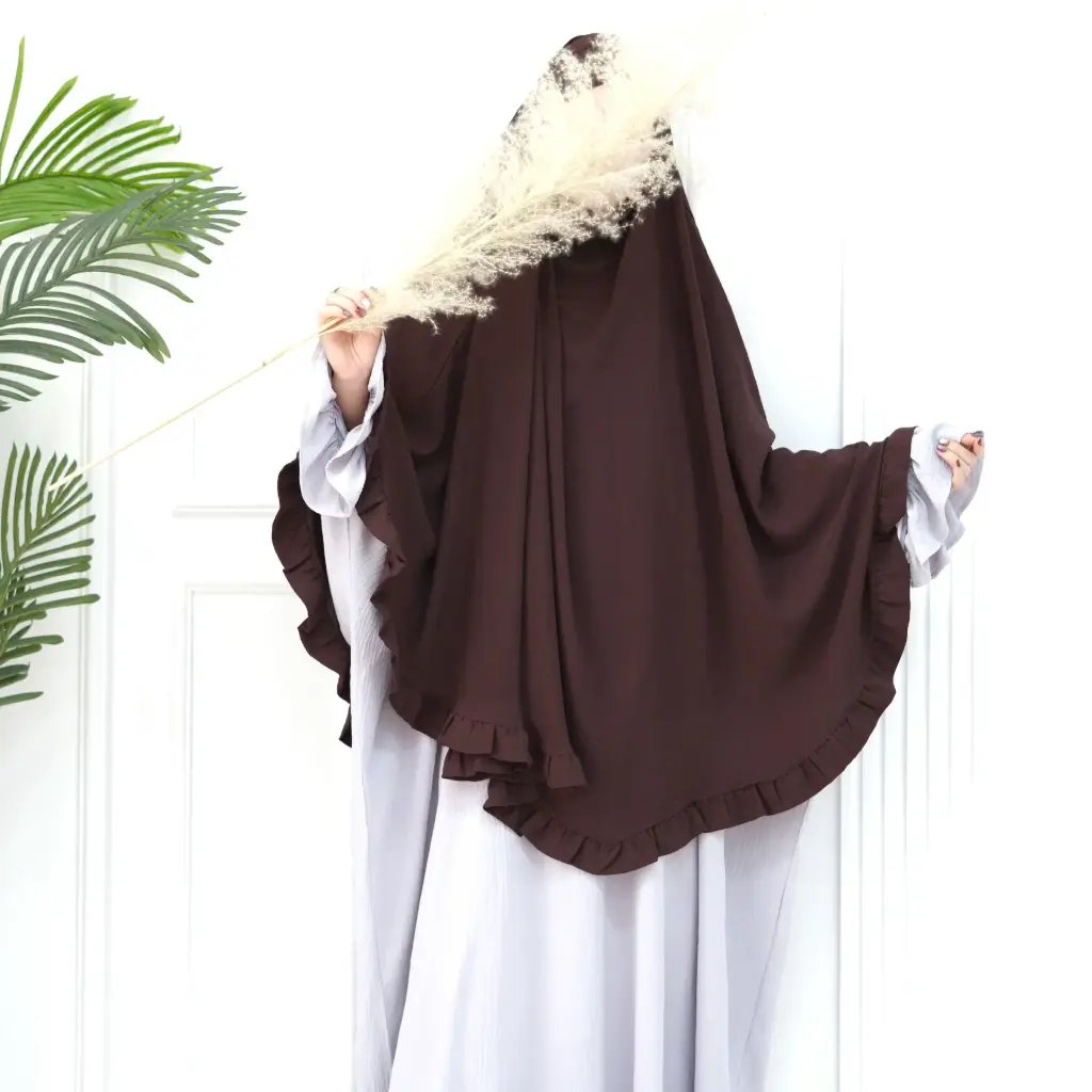 NAJWA Cape Khimar Collection - Dark Coffee