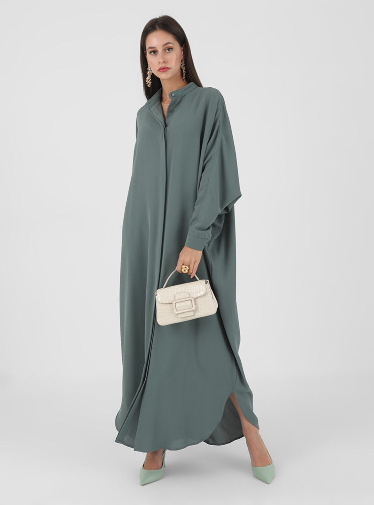 Long Dress - Batsleeve - Beige