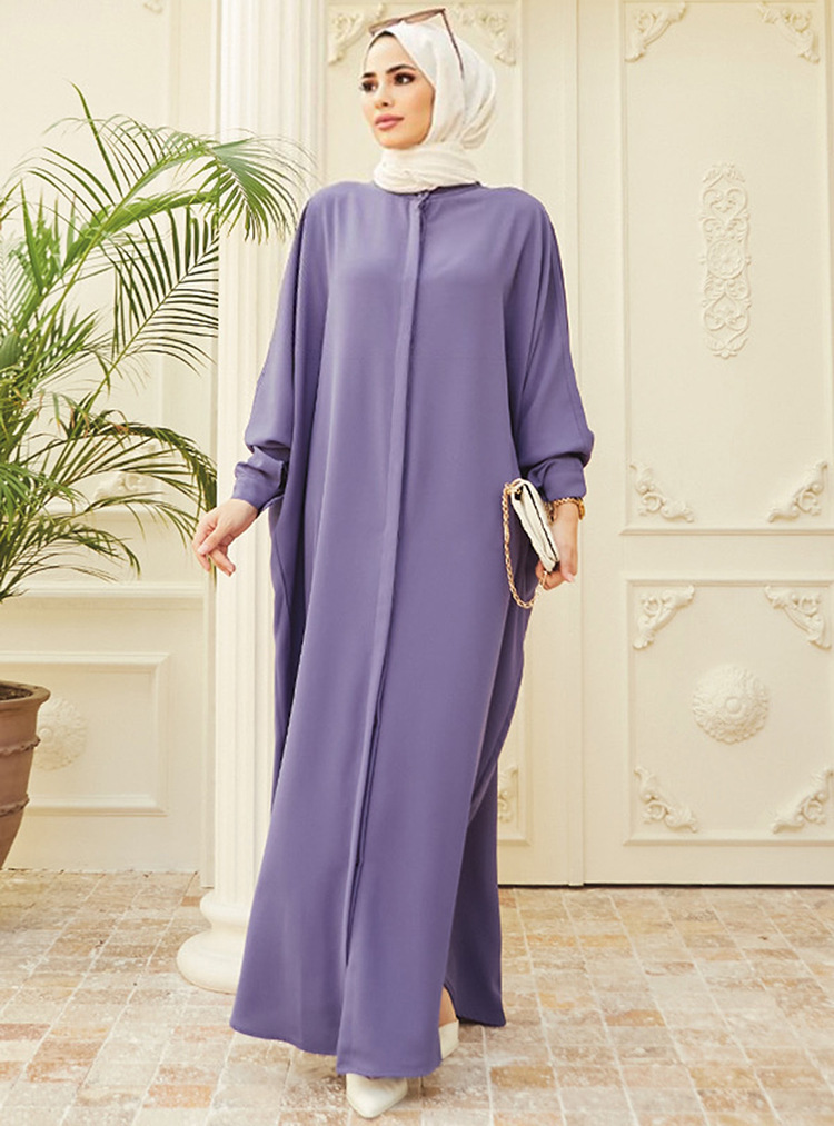 Long Dress - Batsleeve - Light Purple