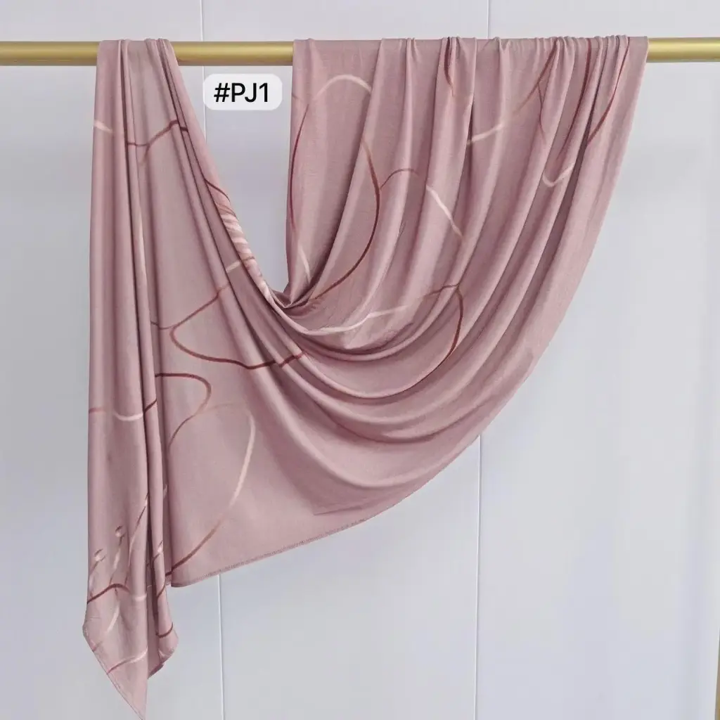 PJ1 - Printed Premium Jersey Cotton - Blush Flow