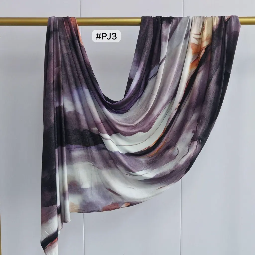 PJ3 - Printed Premium Jersey Cotton - Lavender Smoke