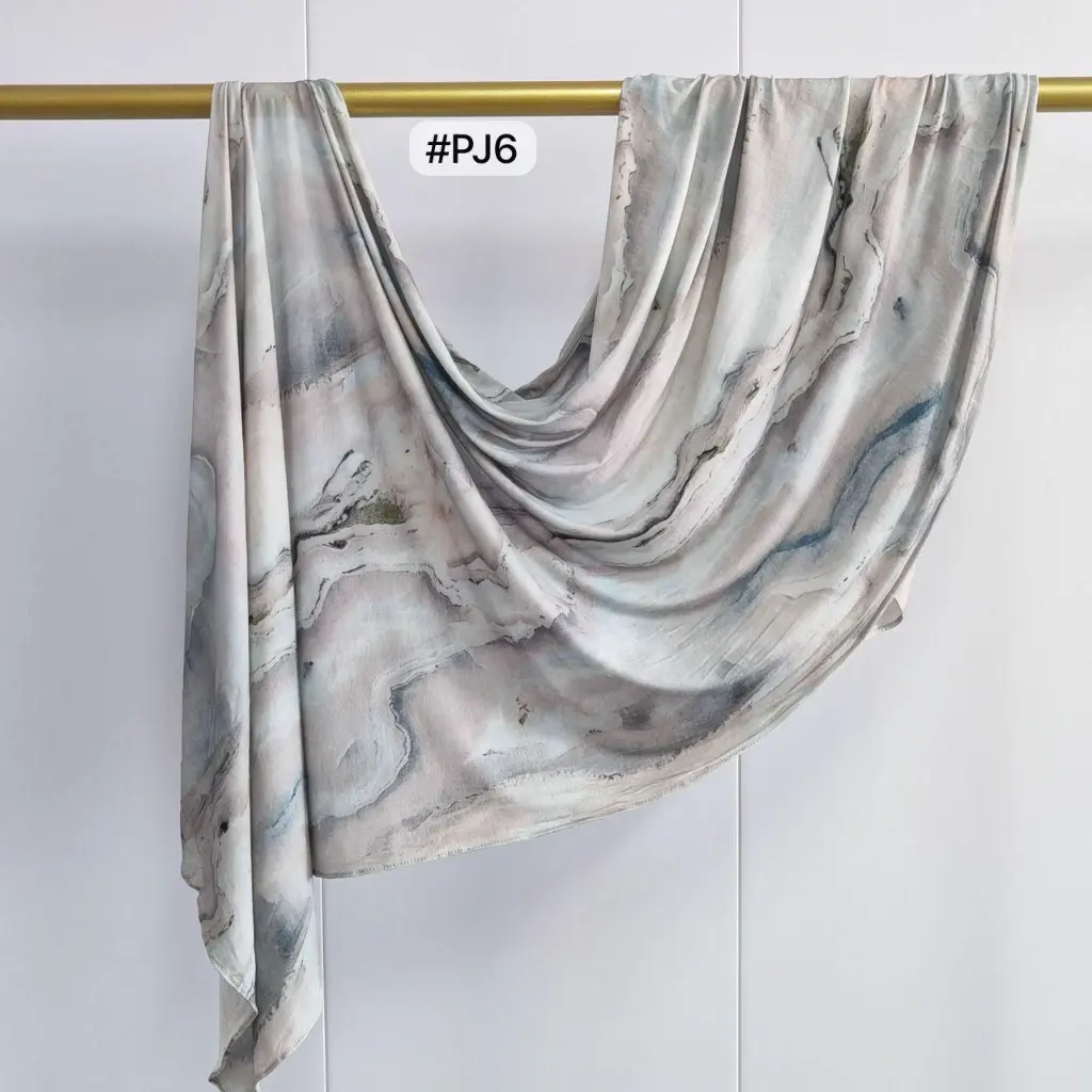 PJ6 - Printed Premium Jersey Cotton - Moonstone Marble