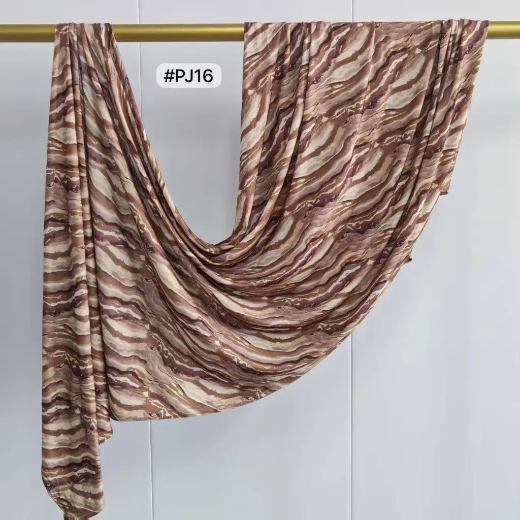 [PJ16] PJ16 - Printed Premium Jersey Cotton - Latte Marble