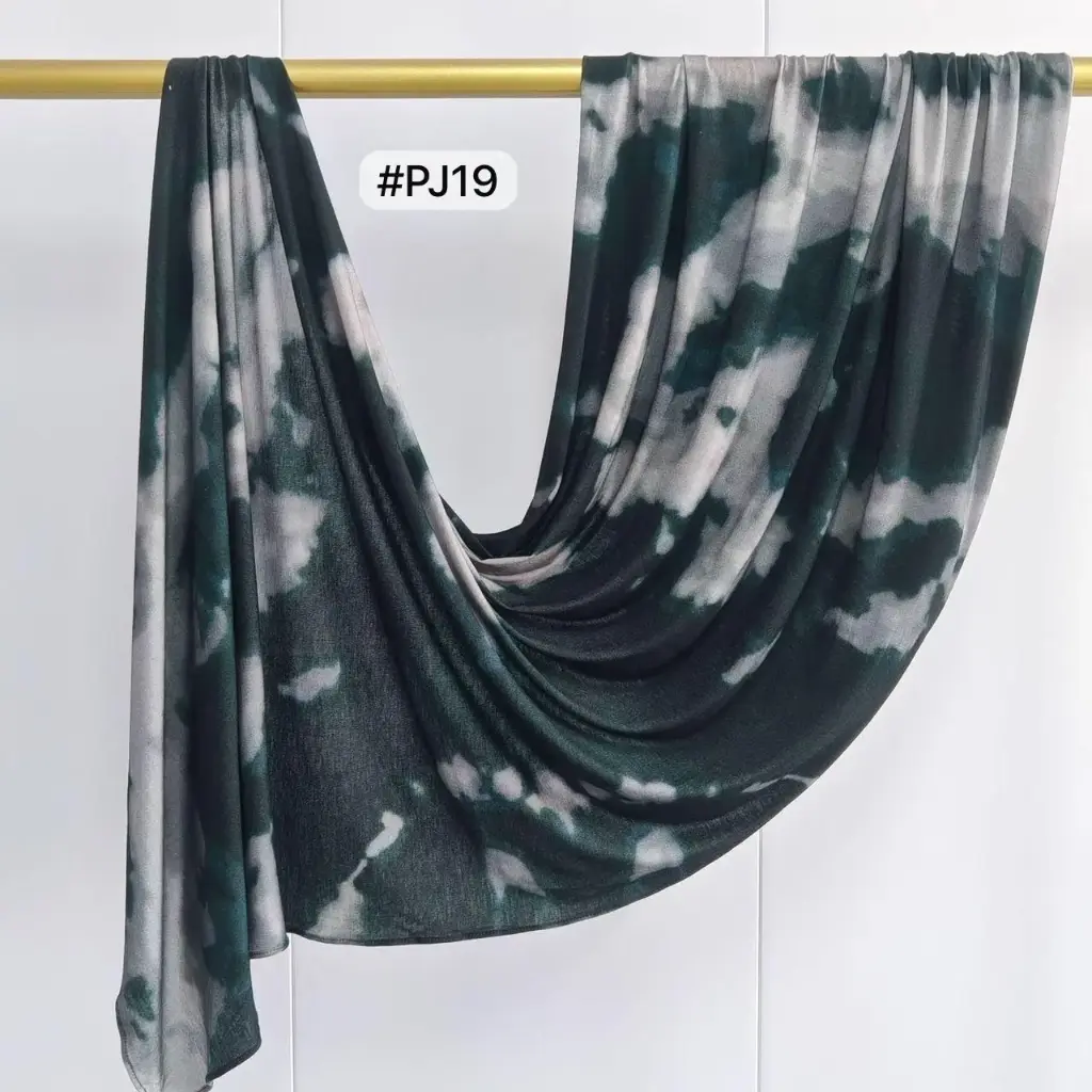PJ19 - Printed Premium Jersey Cotton - Dark Forest Mist