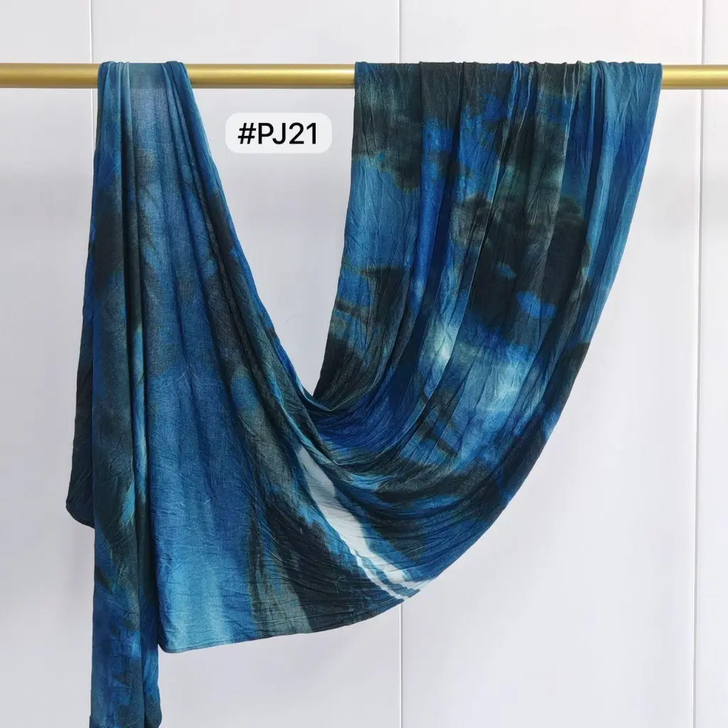 PJ21 - Printed Premium Jersey Cotton - Saphire Smoke