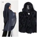 SCR3 - Stripe Crepe Rayon Cotton - Ink Blue