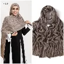 SCR10 - Stripe Crepe Rayon Cotton - Pebble Beige