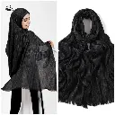 SCR1 - Stripe Crepe Rayon Cotton - Noir Black