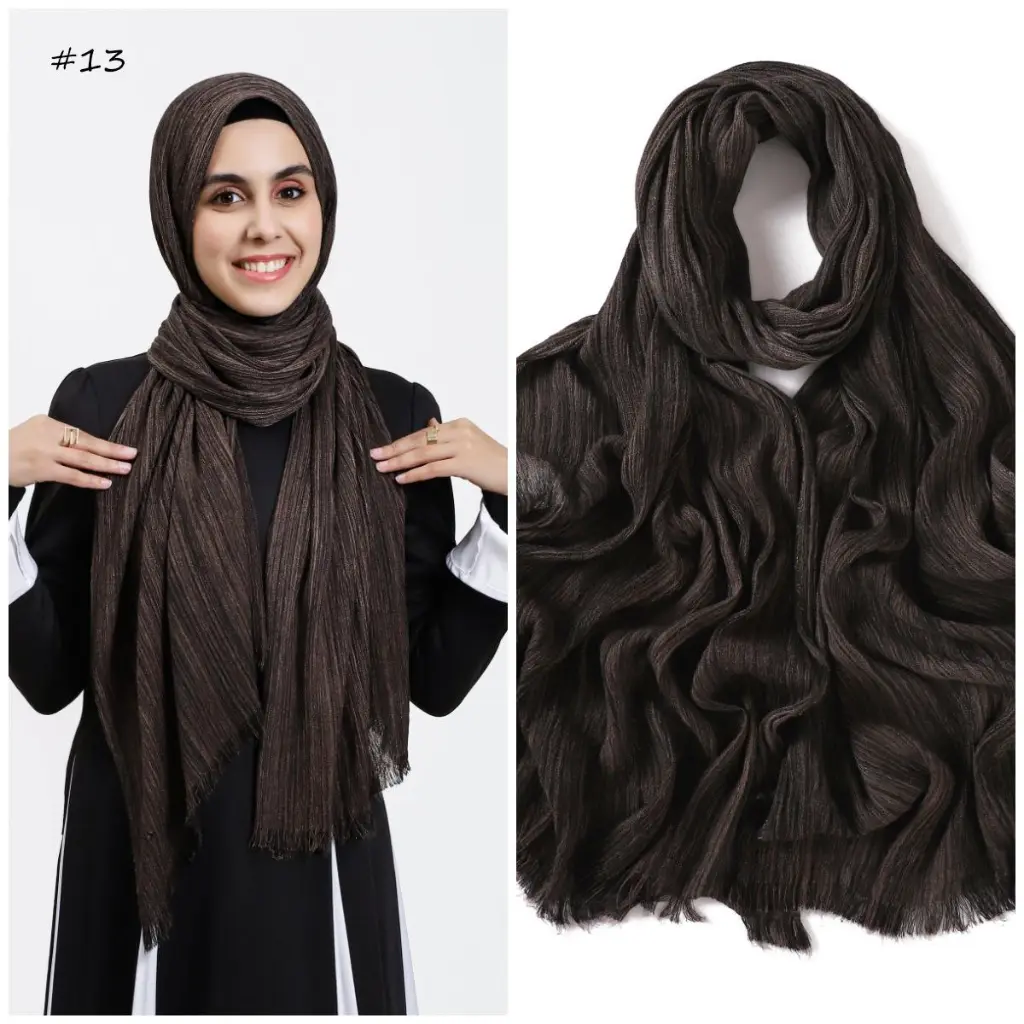 SCR13 - Stripe Crepe Rayon Cotton - Deep Espresso