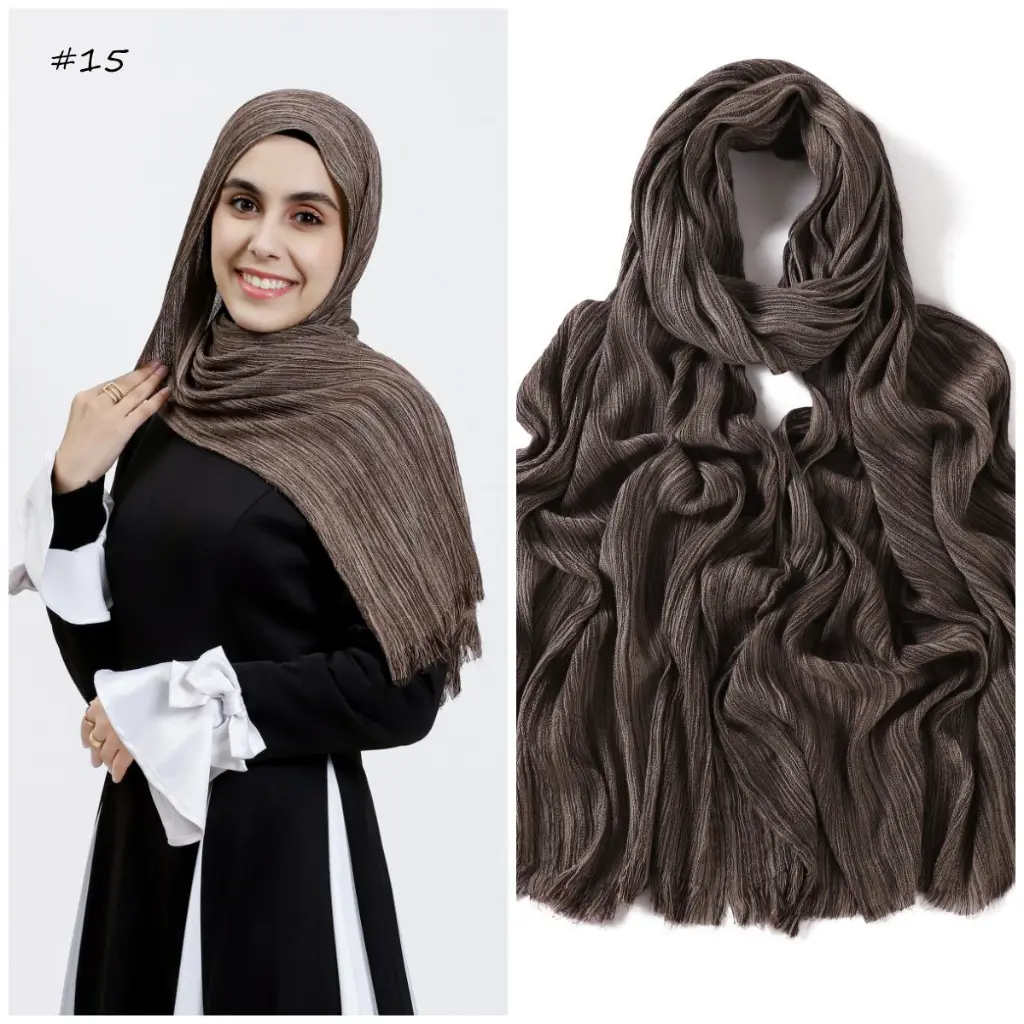 SCR15 - Stripe Crepe Rayon Cotton - Truffle Taupe