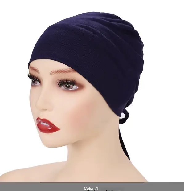 [TBU1] TBU1 - Tie-Back Cotton Undercap - Navy Blue
