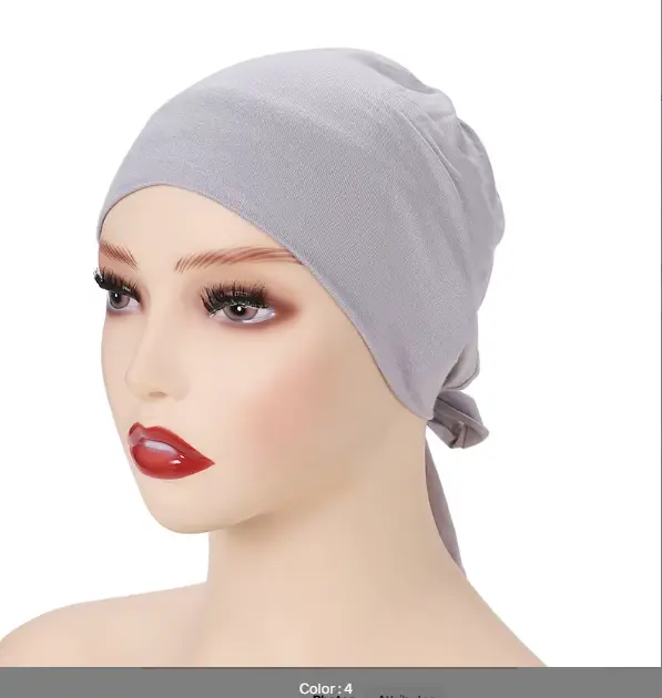 [TBU4] TBU4 - Tie-Back Cotton Undercap - Light Gray