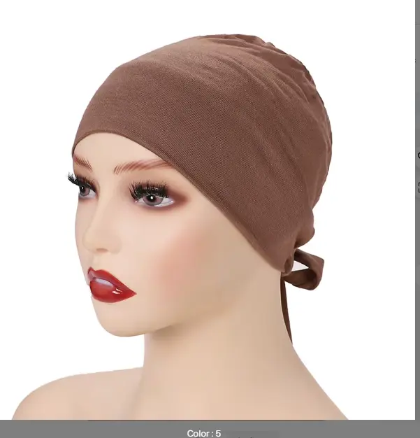 [TBU5] TBU5 - Tie-Back Cotton Undercap - Mocha