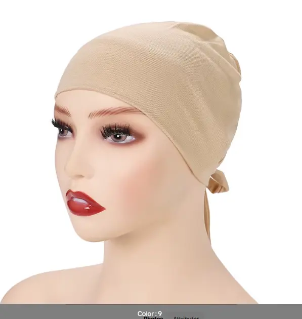[TBU9] TBU9 - Tie-Back Cotton Undercap - Cream
