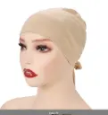 TBU9 - Tie-Back Cotton Undercap - Cream