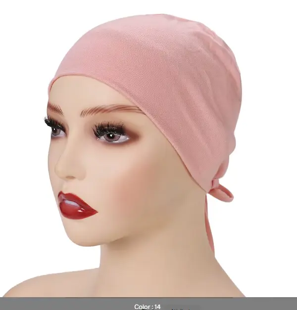 [TBU14] TBU14 - Tie-Back Cotton Undercap - Blush Nude