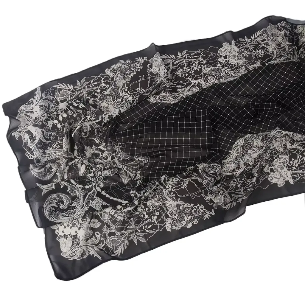 Onyx Arabesque Printed Hijab - CP89