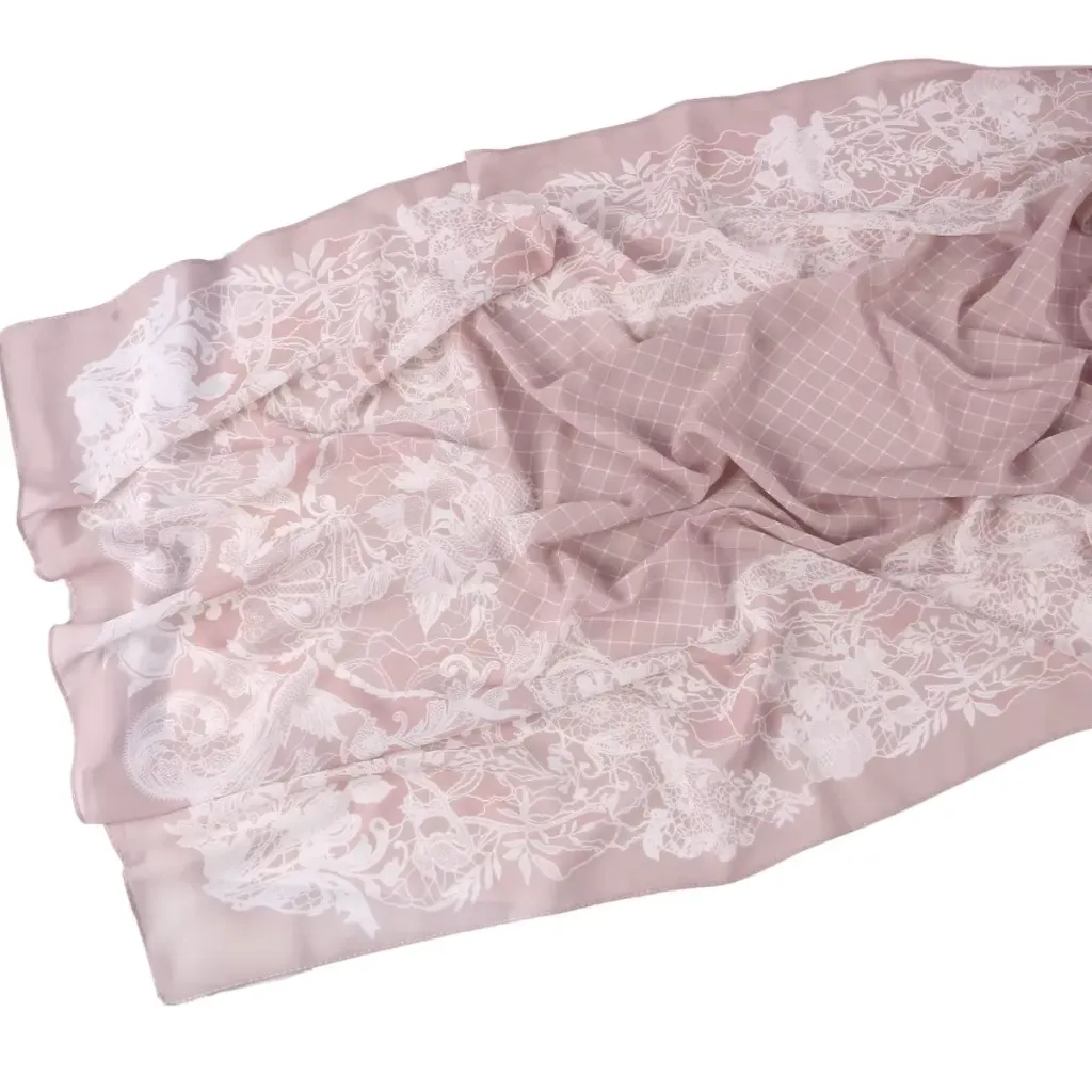 Blush Whisper Printed Hijab - CP91