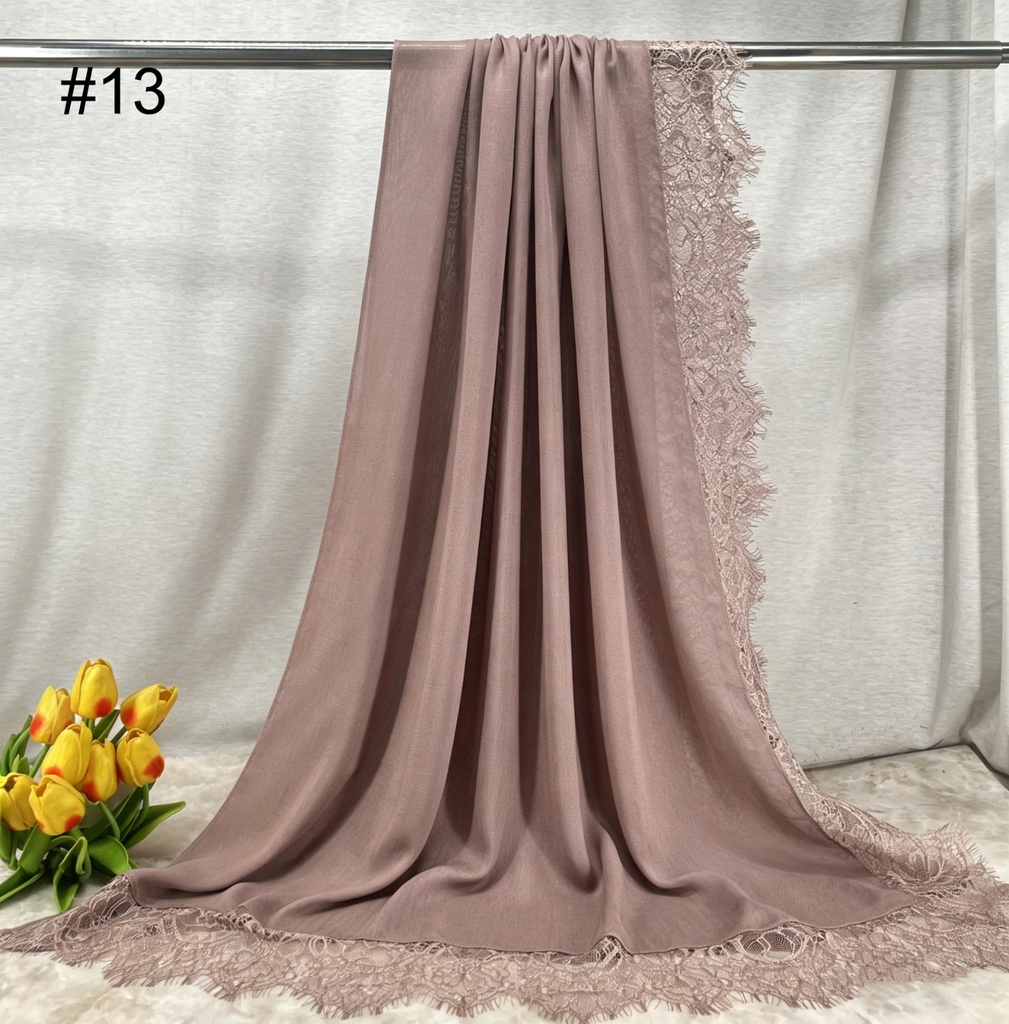 Mauve Taupe Lace Modal  - LM13